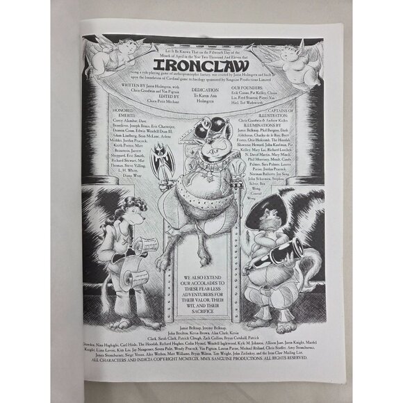 Ironclaw Players Book 2nd Ed Anthropomorphic Fantasy RPG Oklacon 2013 Paperback - Picture 4 of 15